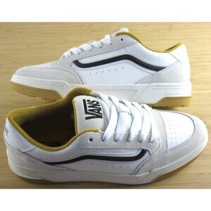 Vans Men's Hylane True White Harvest Gold Striped Lifestyle Shoes Size 10 NIB